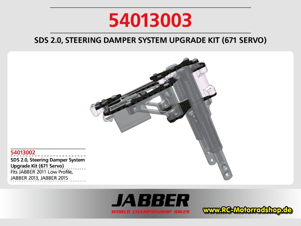 54013003: LIGHTSCALE SDS 2.0 Steering Damper System Upgrade Kit (Futaba BLS671SV Servo) 54013003